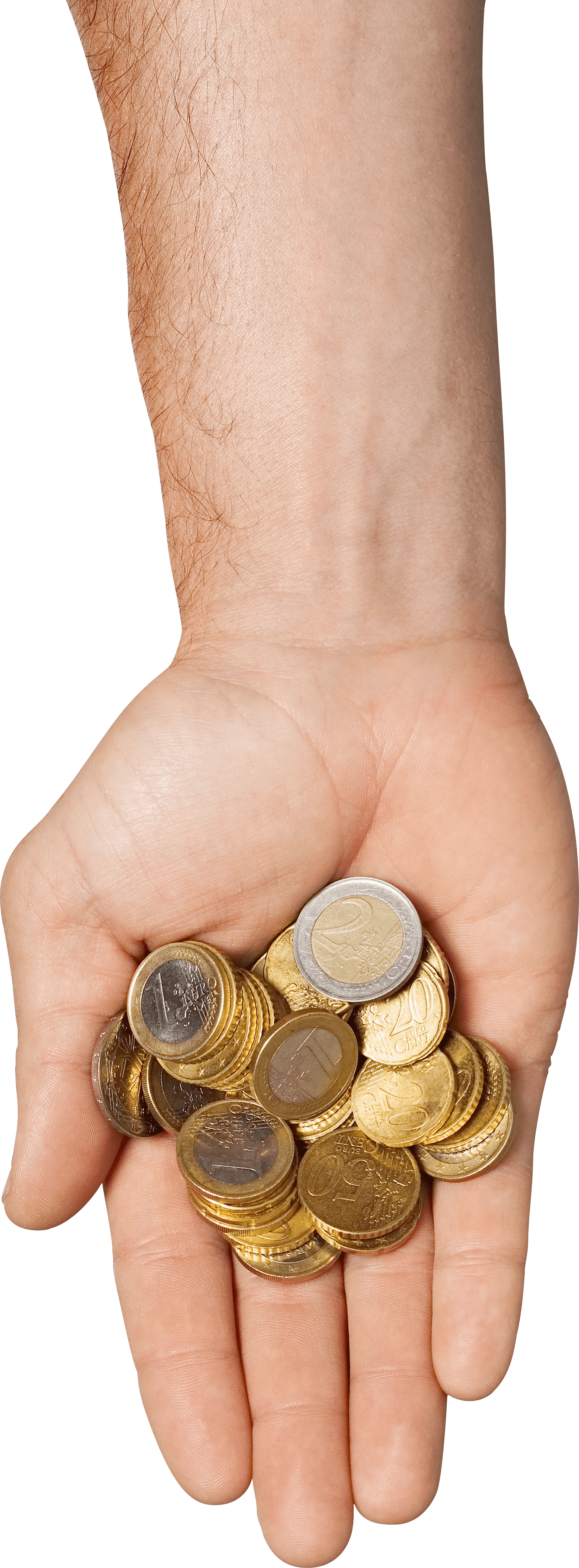 Coins In Hand Png Image PNG Image