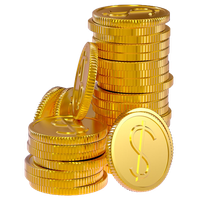 Golden Gold Photography Coins Coin Bank PNG