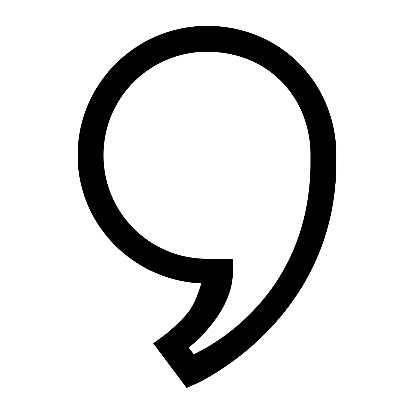 Comma Transparent PNG Image