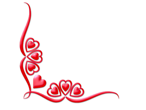 Corner Valentines Border Day Side Transparent PNG Image