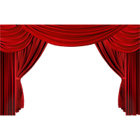 Red curtains