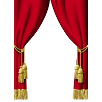 Red curtains Transparent PNG Image