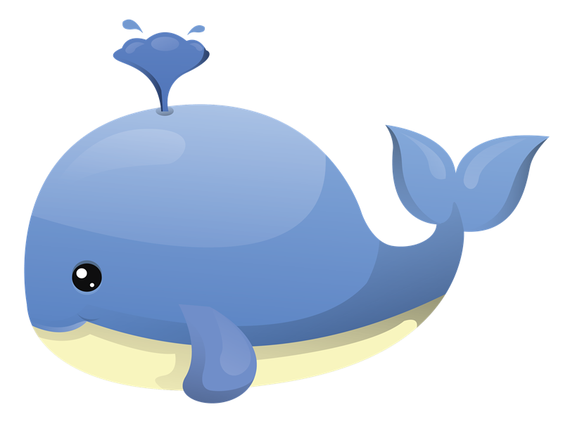 Cute Whale Transparent PNG Image