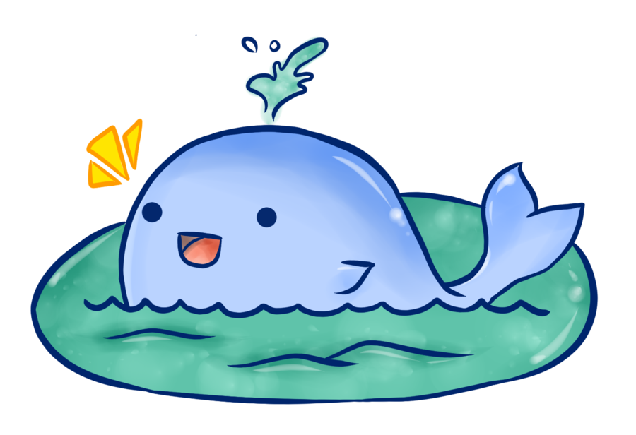 Cute Whale Transparent Background PNG Image