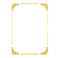 Golden Frame Square Border Free Transparent Image HQ
