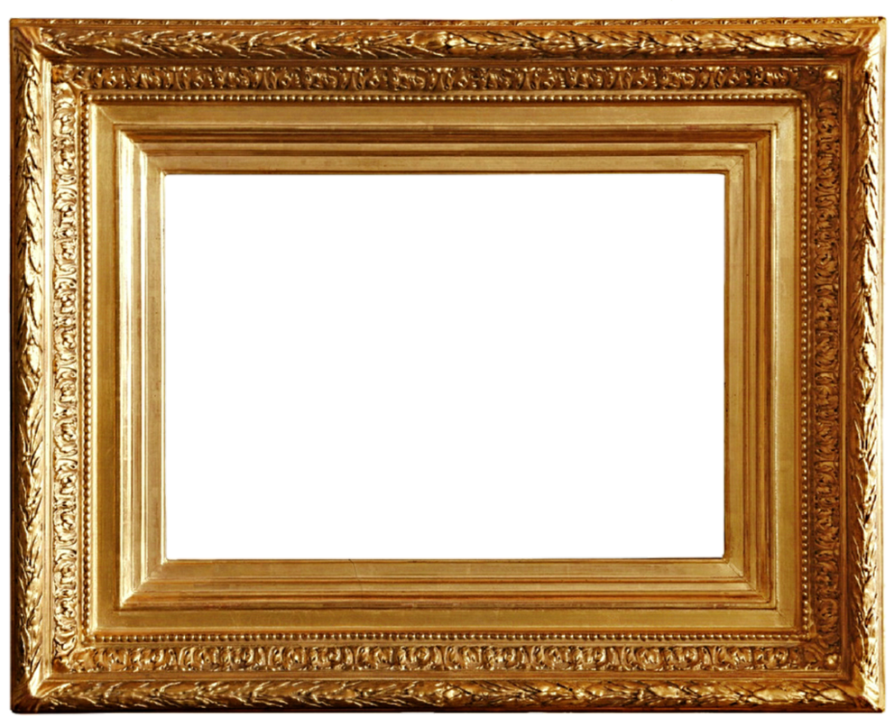 Antique Picture Frame Gold Free HQ Image PNG Image
