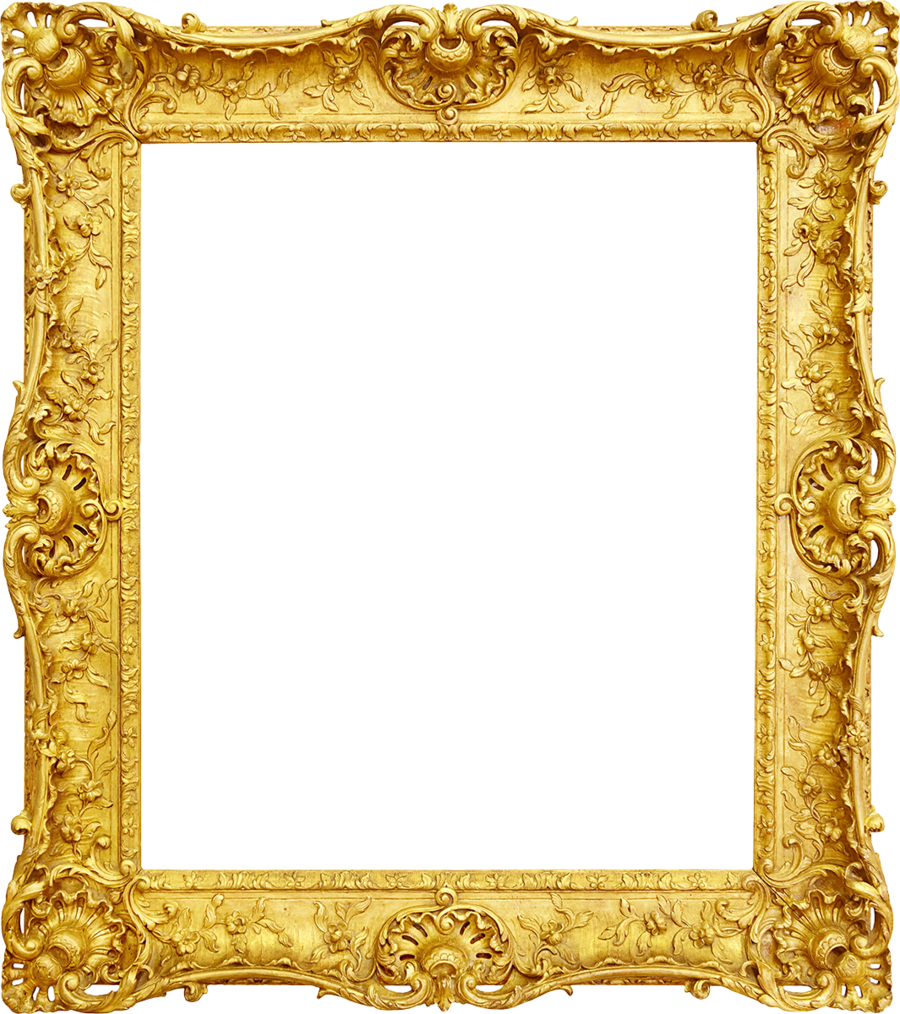 Antique Picture Frame Gold Free Clipart HD PNG Image