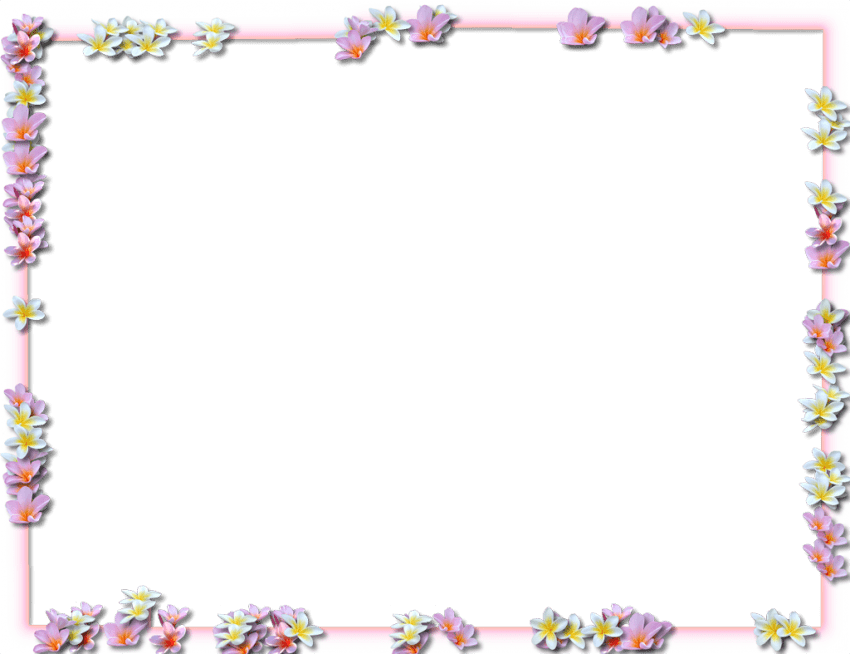 Frame Flowers Border PNG Free Photo PNG Image