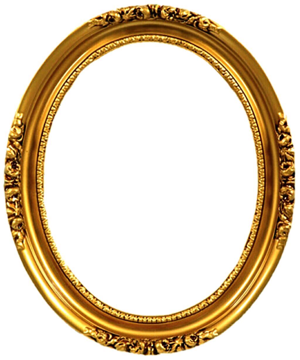 gold photo frame png