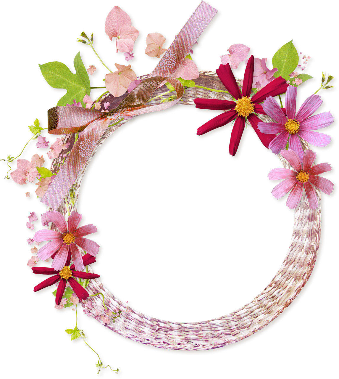 Floral Round Garland Free Download PNG HQ PNG Image