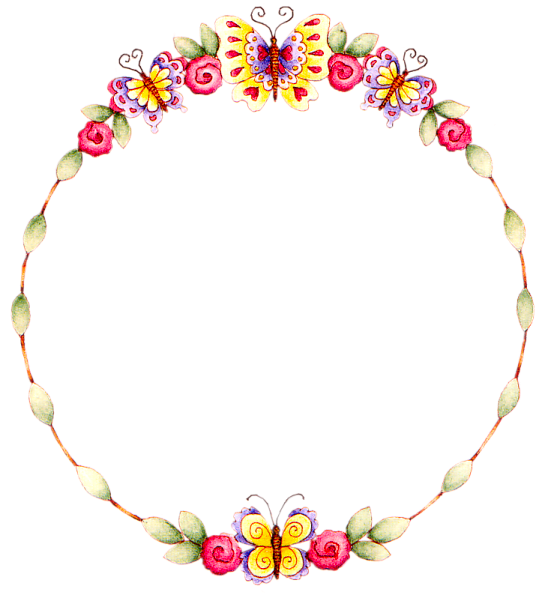 Download Floral Round Frame Transparent Background HQ PNG Image | FreePNGImg