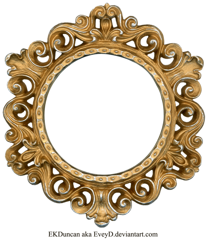 Download Golden Round Frame Photo HQ PNG Image | FreePNGImg