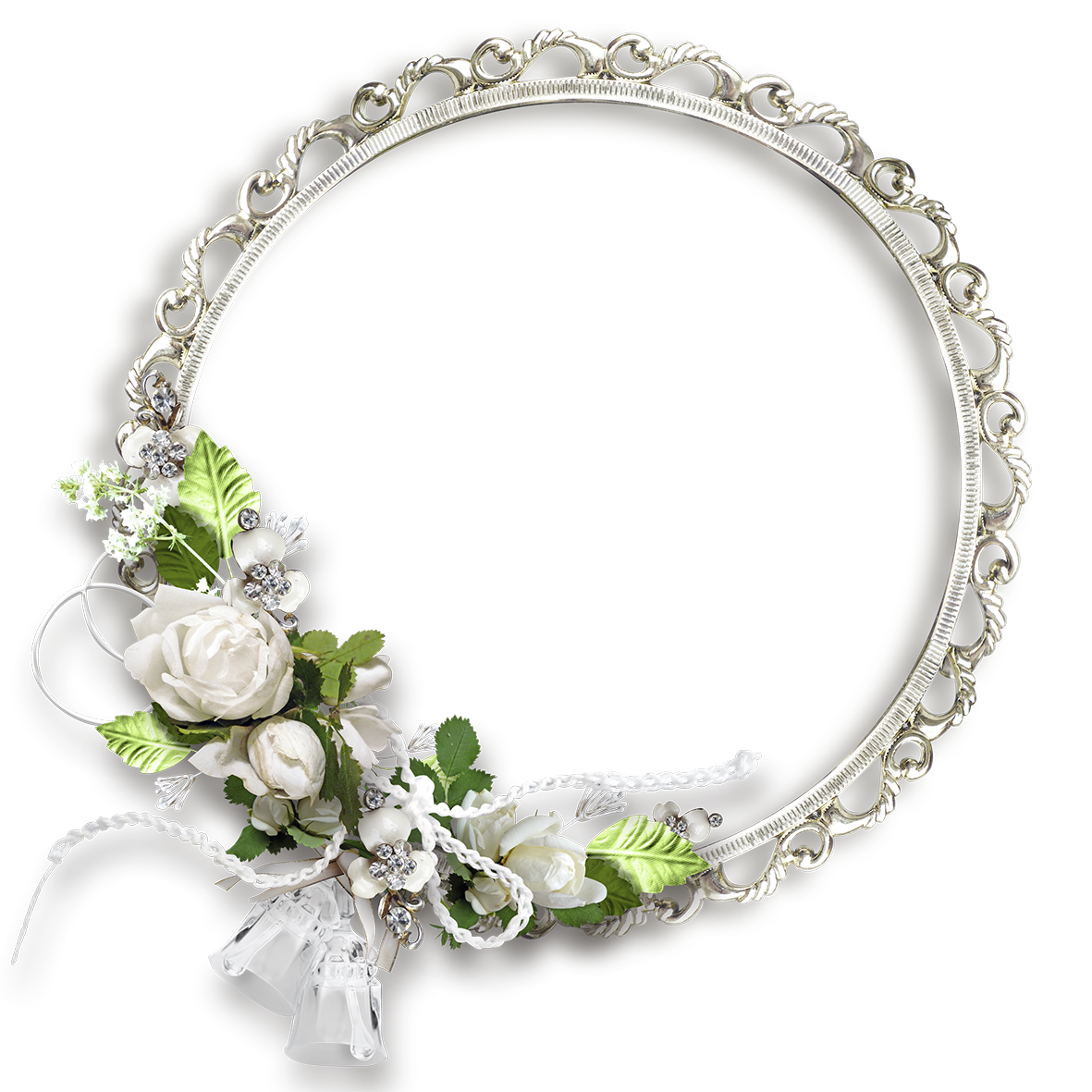 Floral Round Frame Transparent Picture PNG Image