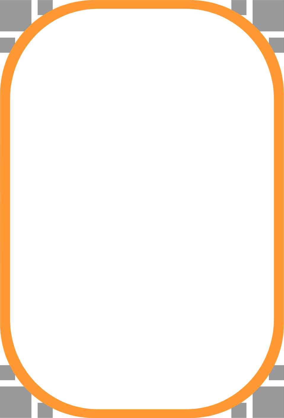 Orange Border Frame Clipart PNG Image