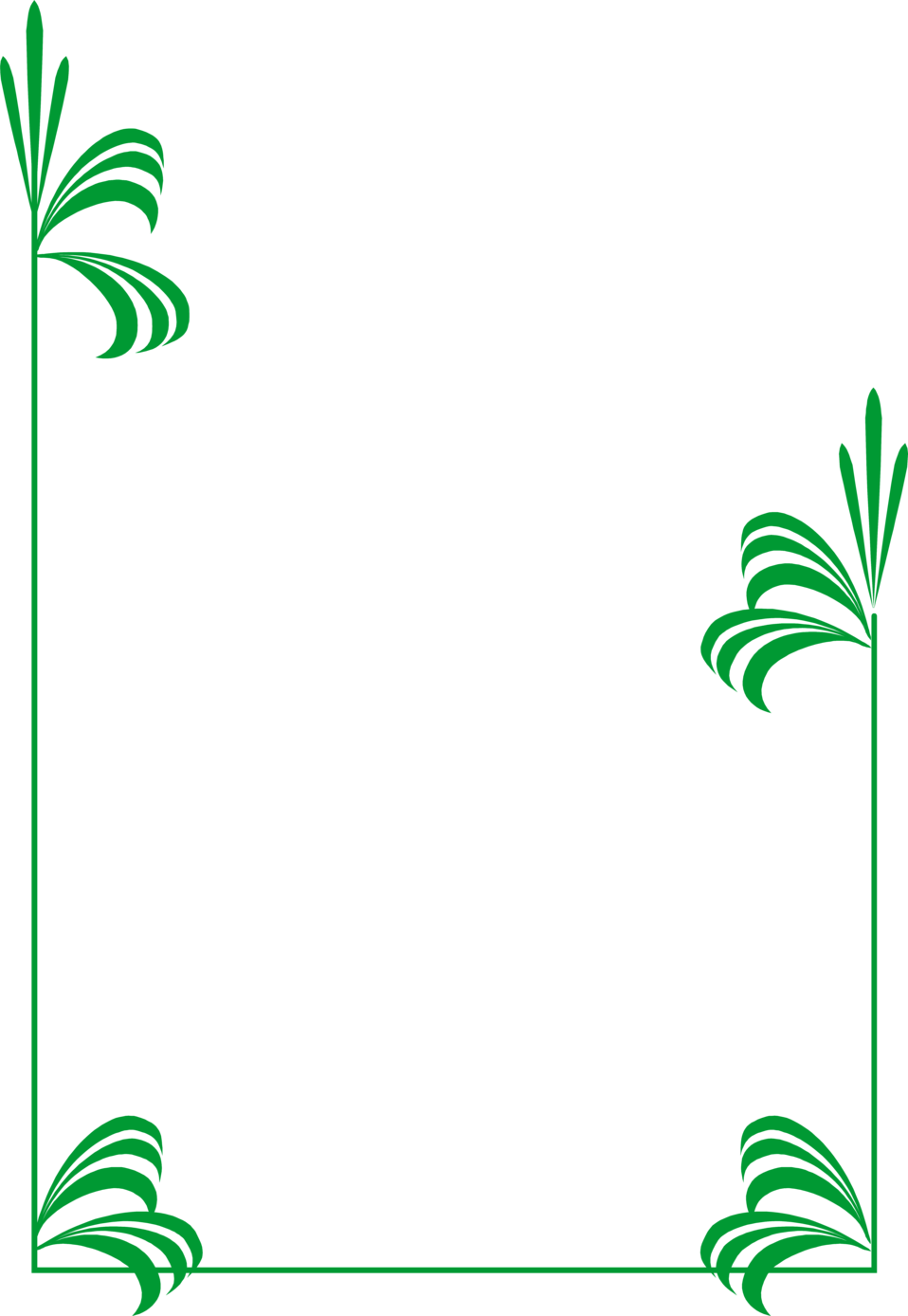 formal green border design