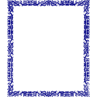 Blue Border Frame Transparent Image PNG