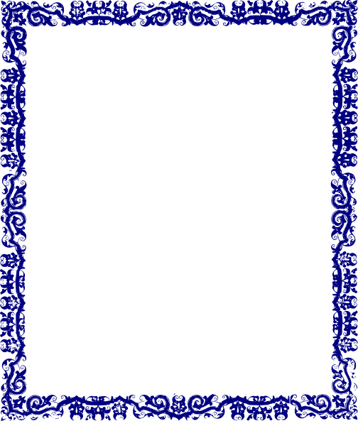 Blue Border Frame Transparent Image PNG Image