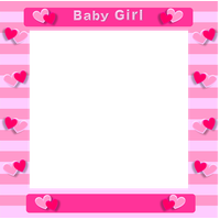Pink Border Frame Transparent PNG