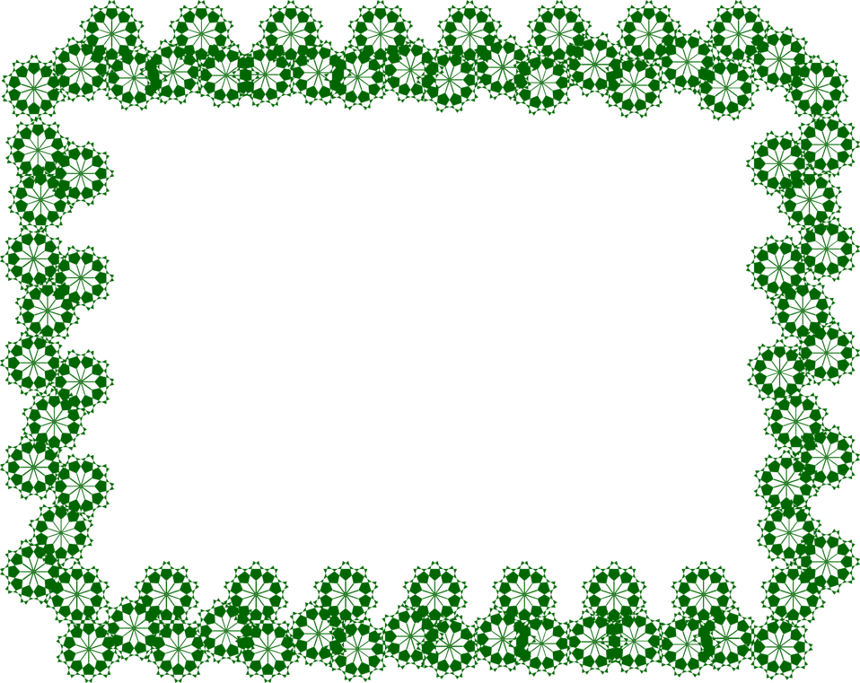 Green Border Frame Transparent PNG Image