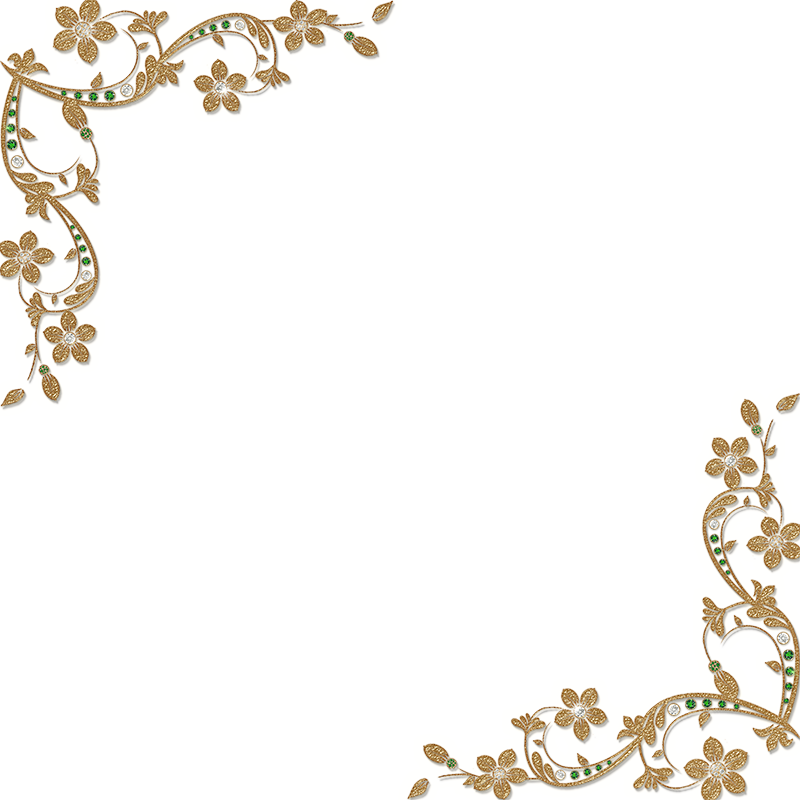 gold corner border design png