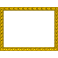 Yellow Border Frame Transparent