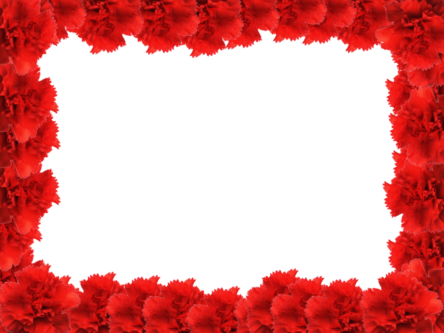 Red Flower Frame Free Download PNG Image