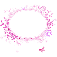 Pink Flower Frame Transparent Image