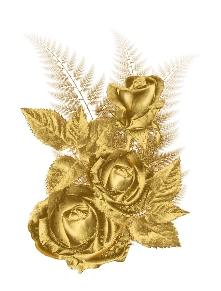 Gold Flower Frame Transparent PNG Image