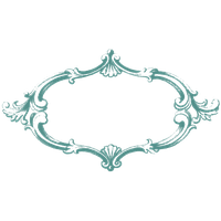 Teal Border Frame Hd PNG
