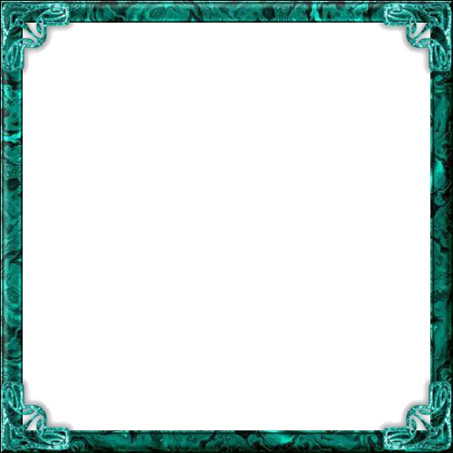 Teal Border Frame Transparent PNG Image