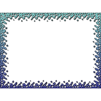 Teal Border Frame Image PNG