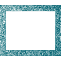 Teal Border Frame Free Download PNG
