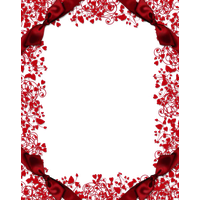Red Flower Frame Clipart PNG