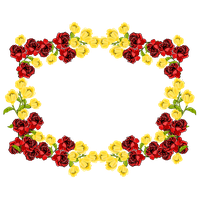 Red Flower Frame Picture PNG