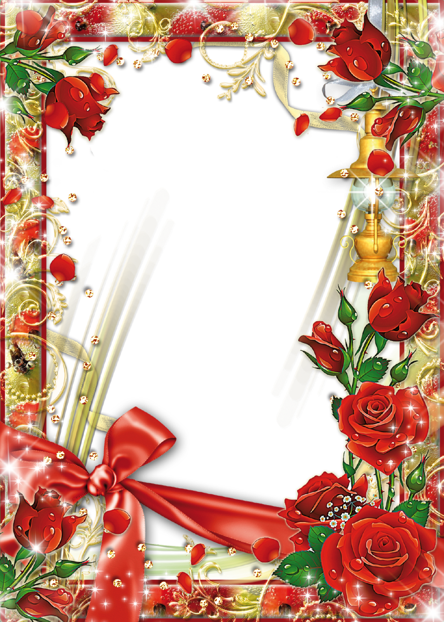 Download Red Flower Frame Transparent Background HQ PNG ...