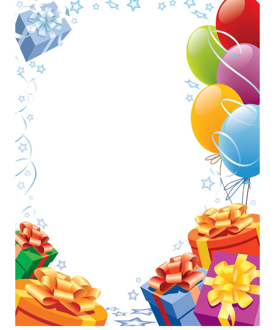Pic Frame Birthday Balloons Free Clipart HD PNG Image
