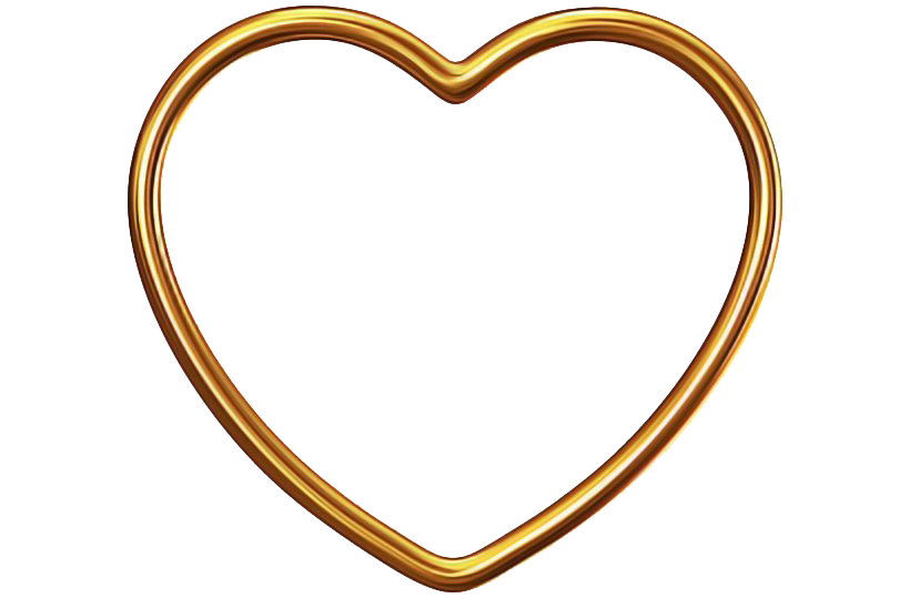 Golden Frame Heart PNG Download Free Transparent PNG Image