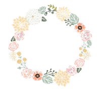 Floral Vintage Frame Round PNG Free Photo