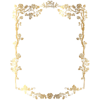 Golden Frame Border Rectangle HQ Image Free PNG