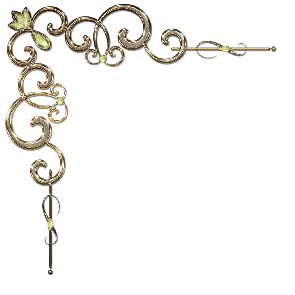 Decorative Line Gold Picture Transparent PNG Image