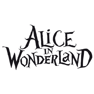 alice in wonderland clip art black and white