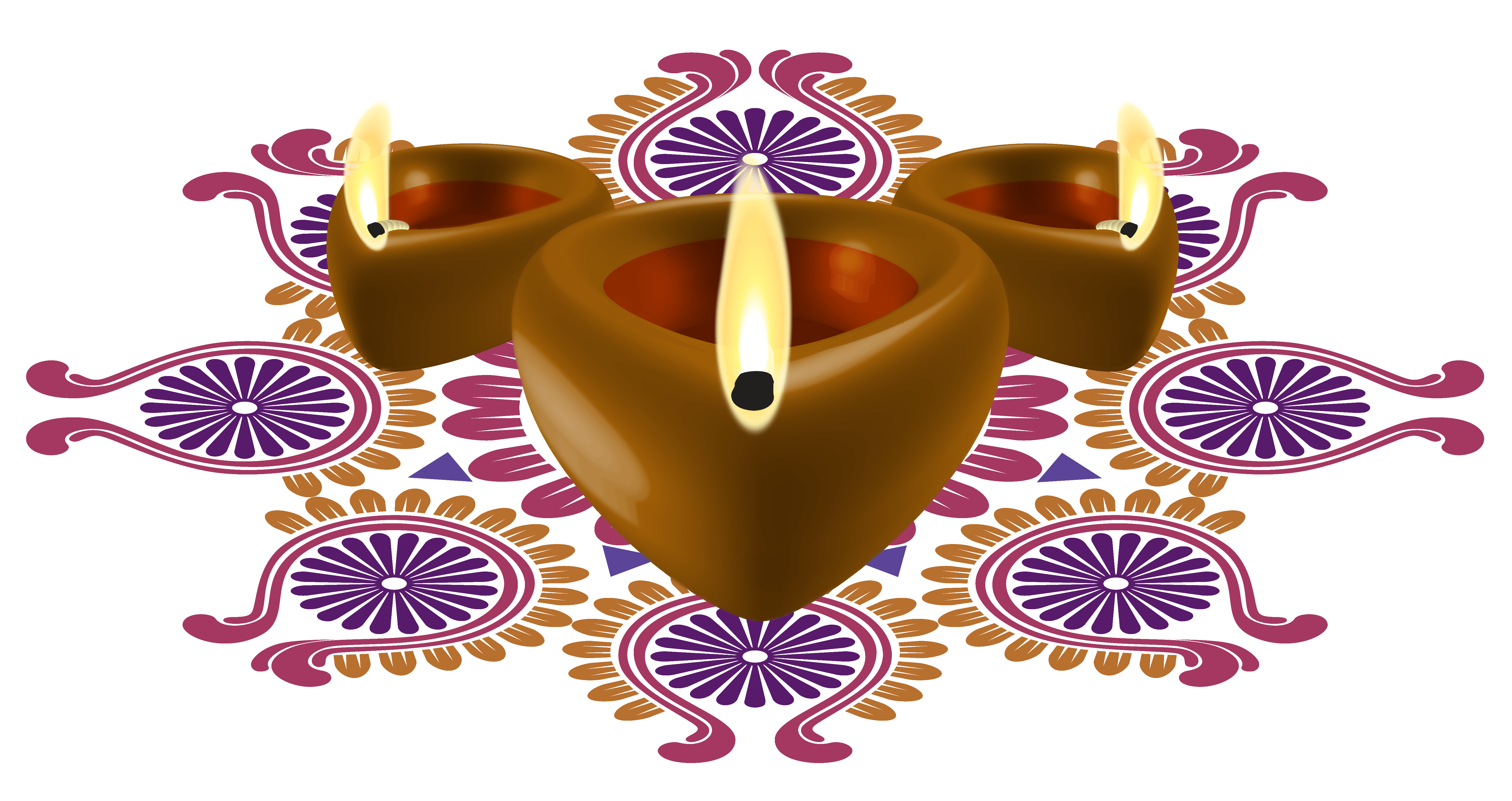 Decorative Candles Diwali Happy Diya PNG File HD PNG Image
