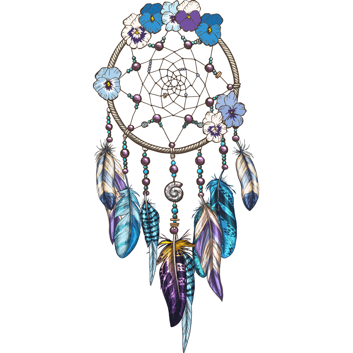 Dreamcatcher Ornament Illustration Vector Graphics Feather PNG Image