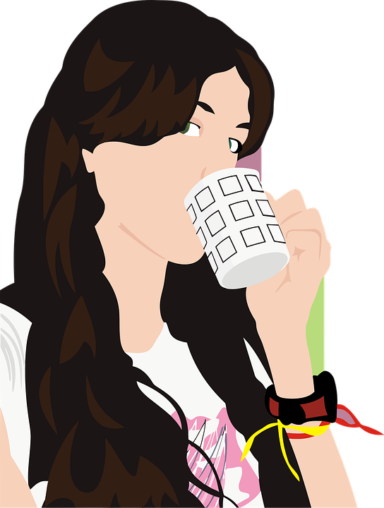Girl Vector Drinking PNG Download Free PNG Image