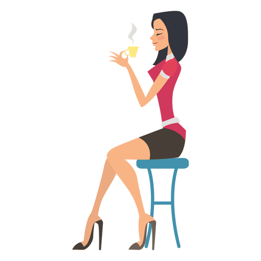 Girl Vector Drinking PNG Free Photo PNG Image