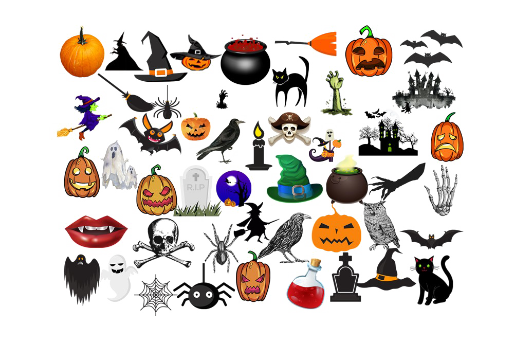 Halloween Elements PNG Free Photo PNG Image