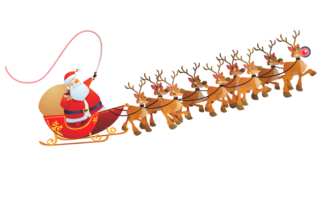 Santa Sleigh Picture PNG Free Photo PNG Image