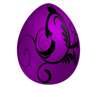 Decorative Purple Easter Egg Free HQ Image PNG