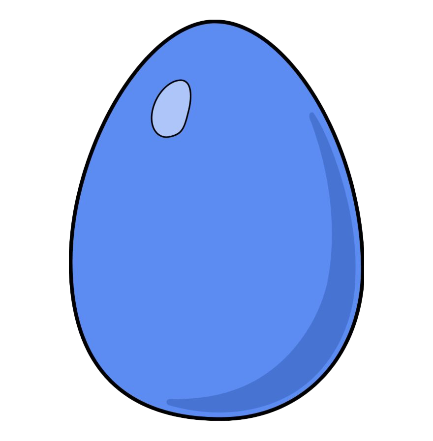 Blue Plain Easter Egg PNG Download Free PNG Image