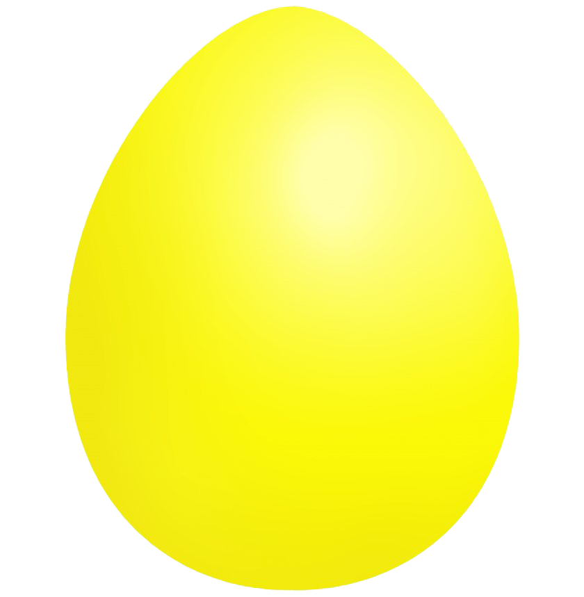 Plain Easter Egg Yellow Free Transparent Image HQ PNG Image